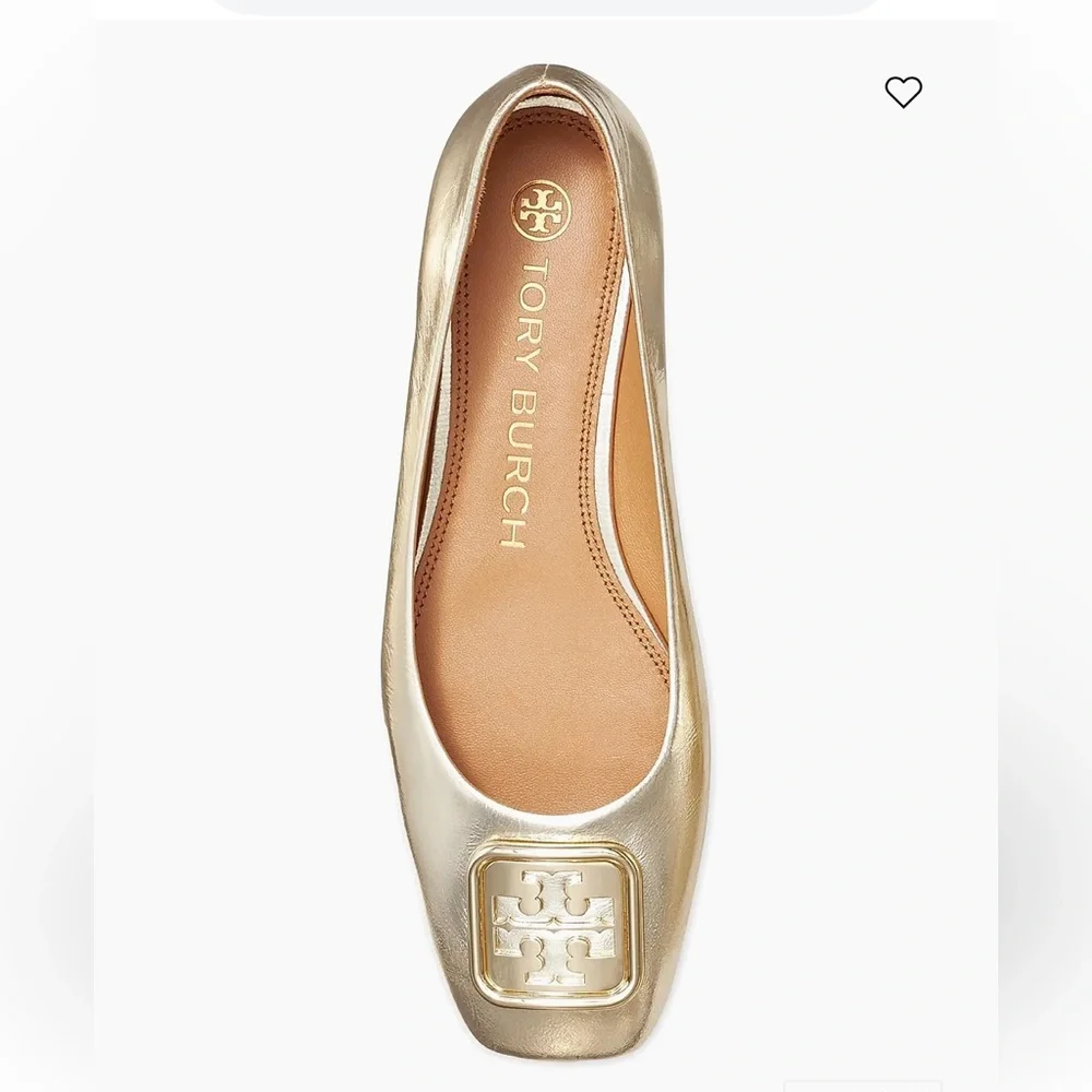 Tory Burch Georgia Metallic Leather Flats - Picture 6 of 7